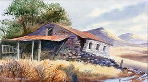 Buy Rusty Roof (Yorkshire Barn) 9.5 X 16 inches Watercolour on Watercolour Paper Online