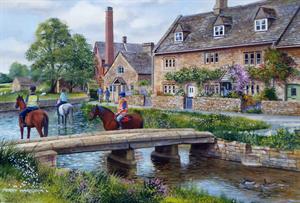 Buy Lower Slaughter 21 x 29 inches Watercolour on Watercolour board Online