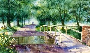 Buy The Donkey Bridge 11.5 x 19 inches Watercolour on Watercolour paper Online