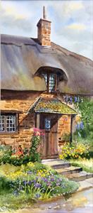 Buy Cottage Porch 8 x 18 inches Watercolour on watercolour paper Online