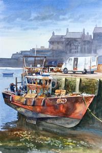 Buy Quayside Repair 14 x 19.5 inches Watercolour on watercolour paper Online