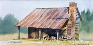 Buy The Wood Shed 5.5 X 11 inches Watercolour on Watercolour Paper Online