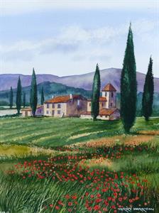 Buy Midday in Tuscany 13.5 x 17 inches Watercolour on watercolour paper Online