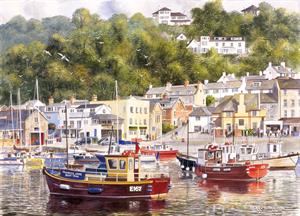 Buy Lyme Regis Harbour 21 X 29 inches Watercolour on Watercolour Board Online
