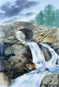Buy At Full Flow 9 x 12 inches watercolour on watercolour paper Online