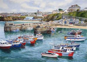 Buy Newquay Harbour 21 x 29 inches Watercolour on watercolour Board Online