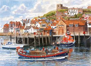 Buy Whitby Harbour 21 x 29 inches Watercolour on Watercolour Board Online