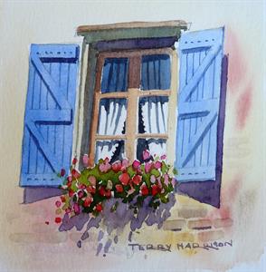 Buy Shutters 6 x 6 inches Watercolour on Watercolour Paper Online