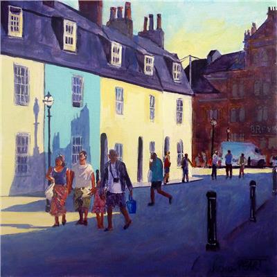 Off to the beach - Weymouth 16 x 16 inches