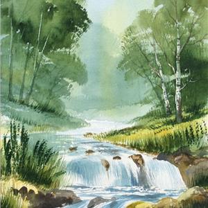 Buy After Summer Rain 10 x 17 inches watercolour on watercolour paper Online