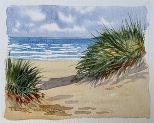 Buy Beyond the Dunes 5 x 6 inches Watercolour on paper Online