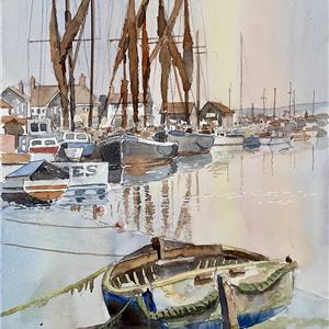 Buy Sails at Daybreak 9 x 13 inches Watercolour on paper Online