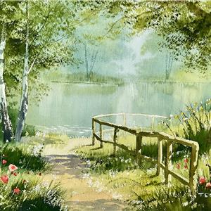 Buy A Favourite Walk 13.5 x 20 inches watercolour on paper Online