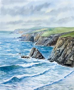 Buy The Coastal Path 14 x 17 inches Watercolour on Watercolour Paper Online
