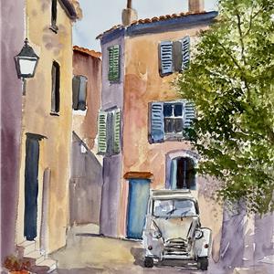 Buy A Day in Provence 12.5 x 19.5 inches watercolour on watercolour paper Online