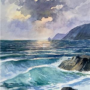 Buy Glorious Light 13 x 18 inches Watercolour on paper Online