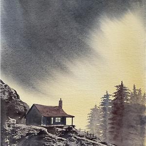 Buy Valley View 9 x 11 inches watercolour on watercolour paper Online