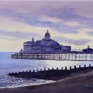 Buy End of the Pier (Eastbourne) 13 x 19 inches Watercolour on Watercolour paper Online