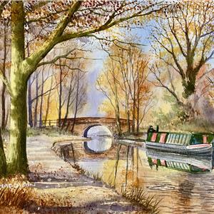 Buy Hardly a Ripple 11 x 15.5 inches watercolour on watercolour paper Online