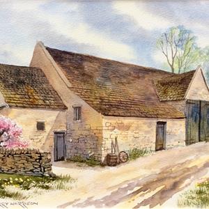 Buy Spring Time on the Farm 11.5 x 19 inches Watercolour on Watercolour paper Online