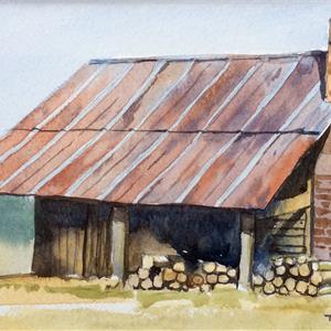 Buy The Wood Shed 5.5 X 11 inches Watercolour on Watercolour Paper Online