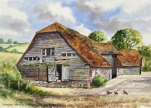 Buy Open Barn 11 x 15 inches Watercolour on Paper Online