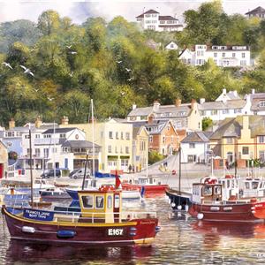 Buy Lyme Regis Harbour 21 X 29 inches Watercolour on Watercolour Board Online