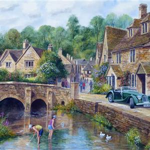 Buy Castle Combe 21 x 29 inches Watercolour on Watercolour board Online