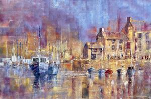 Buy Polperro 20 x 30 inches acrylic on linen canvas Online
