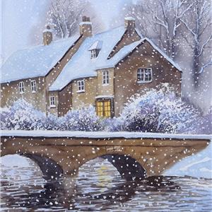 Buy A Festive Welcome 12 x 16  inches Watercolour on Paper Online