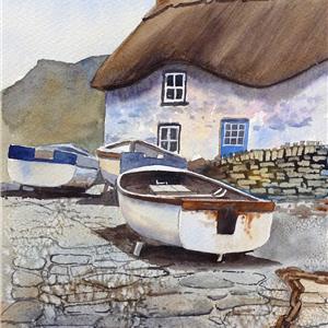 Buy On the Quay 9.5 x 16 inches Watercolour on watercolour paper Online