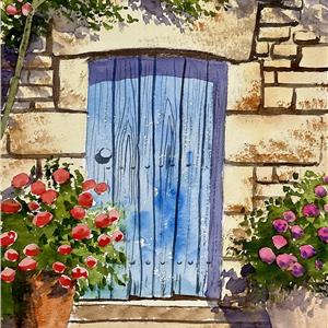 Buy Rustic Doorway 9.5 x 14.5 inches watercolour on paper Online