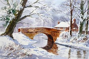 Buy Morning Snowfall 12 X 16 inches Watercolour on Watercolour Paper Online