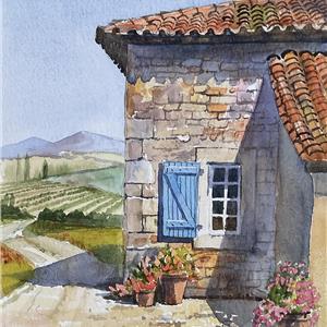 Buy French Chic 9.5 x 8 inches Watercolour on Watercolour paper Online